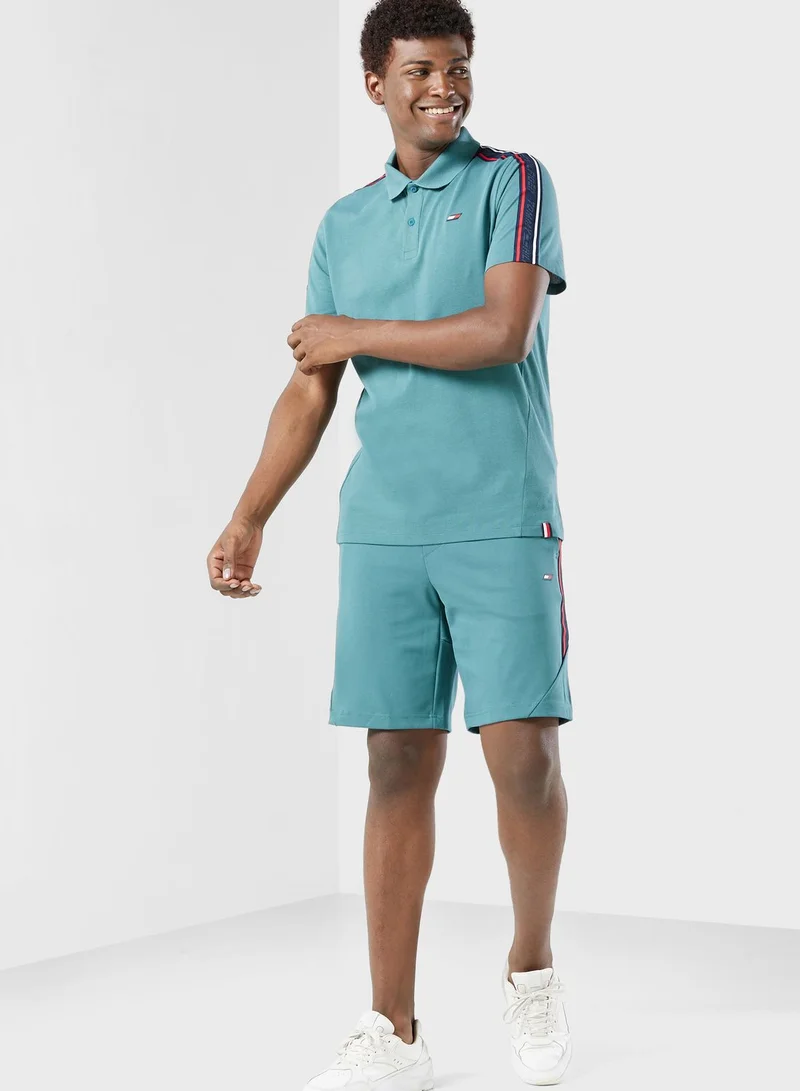 TOMMY HILFIGER Logo Textured Tape Shorts