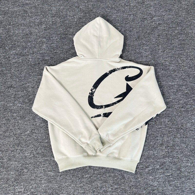 Corteiz Cursive Large Logo Printed Casual Sports Loose Men'S And Women'S Suit Pants Hooded Sweatshirt - Image 5