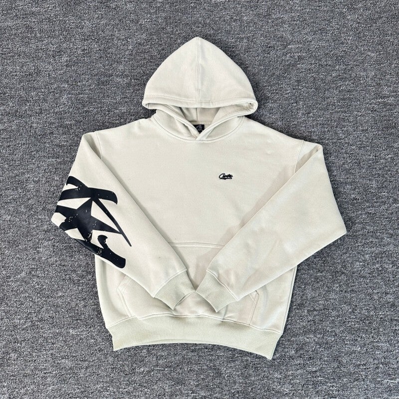 Corteiz Cursive Large Logo Printed Casual Sports Loose Men'S And Women'S Suit Pants Hooded Sweatshirt - Image 4