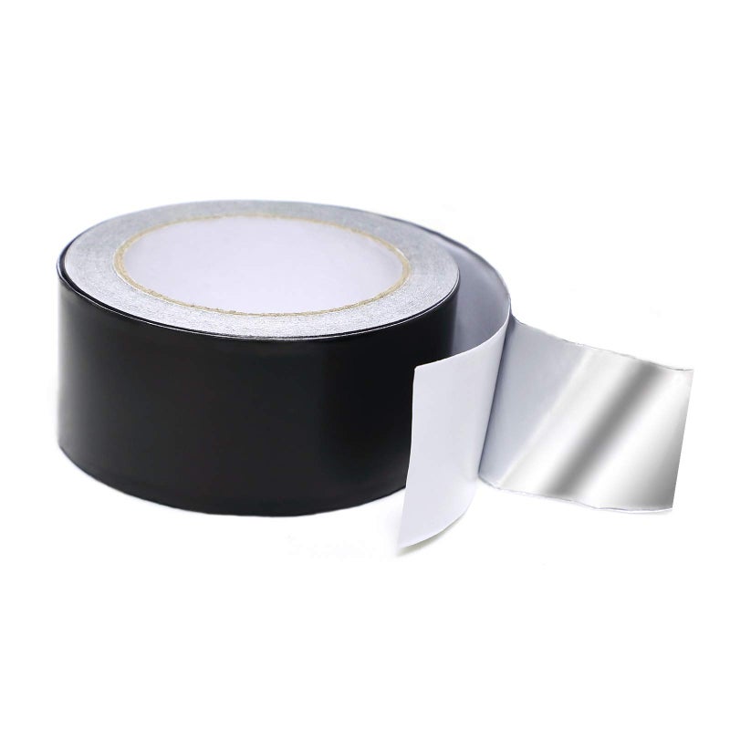 Missyoung Black Aluminum Foil Tape High Temp Heavy Duty Adhesive HVAC Sealing Hot Cold Air Duct Tape for Pipe Metal Repair (2 IN x 64 FT 3.9 Mil) - Image 2