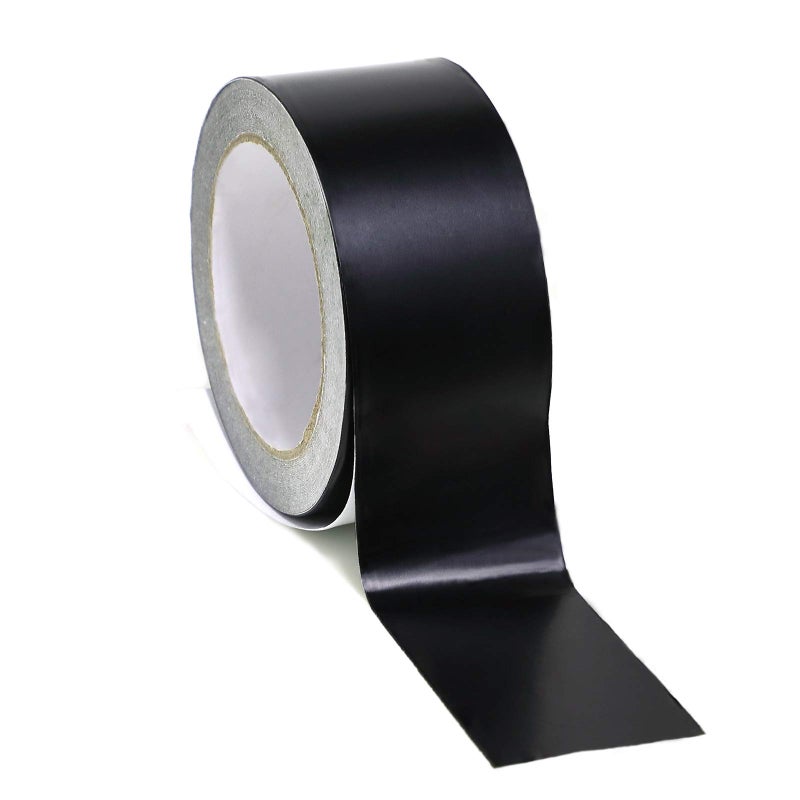 Missyoung Black Aluminum Foil Tape High Temp Heavy Duty Adhesive HVAC Sealing Hot Cold Air Duct Tape for Pipe Metal Repair (2 IN x 64 FT 3.9 Mil) - Image 1