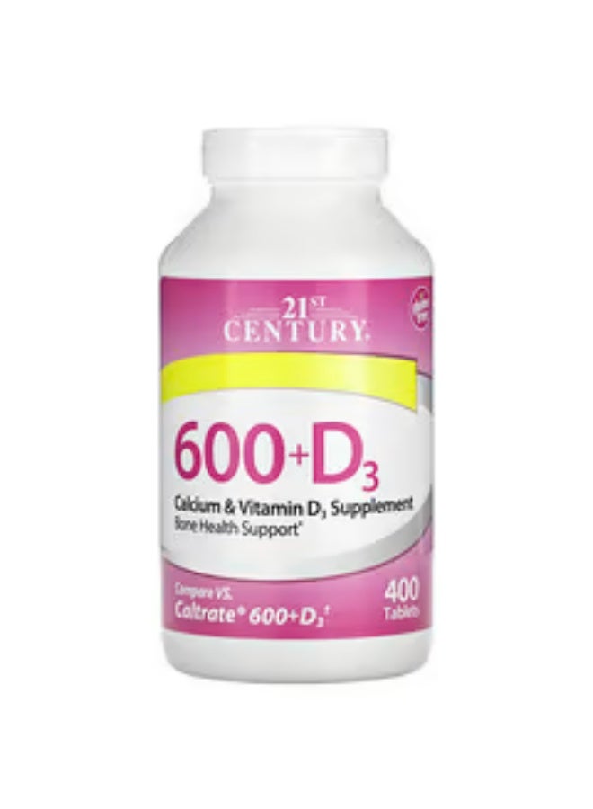 Dietary supplement 600 Plus D3 with calcium - 400 tablets