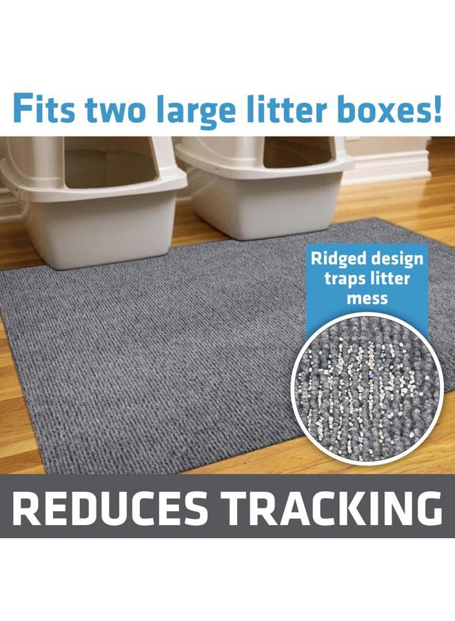 drymate Jumbo Litter Trapping Mat - Grey Anti Slip Mats for Dog & Cat Bowls - Image 2