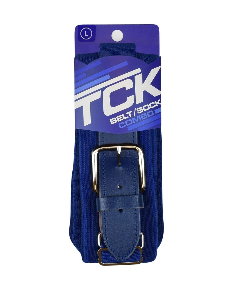 TCK Baseball/Softball Adult Belt & Socks Combo Set (Royal, Large) - Royal,Large - Image 2