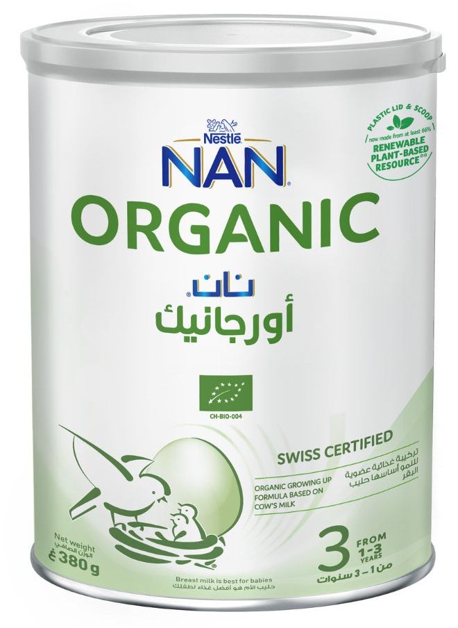 Nan Organic Stage 3 Infant Formula From 1 to 3 Years 380g  - Image 1