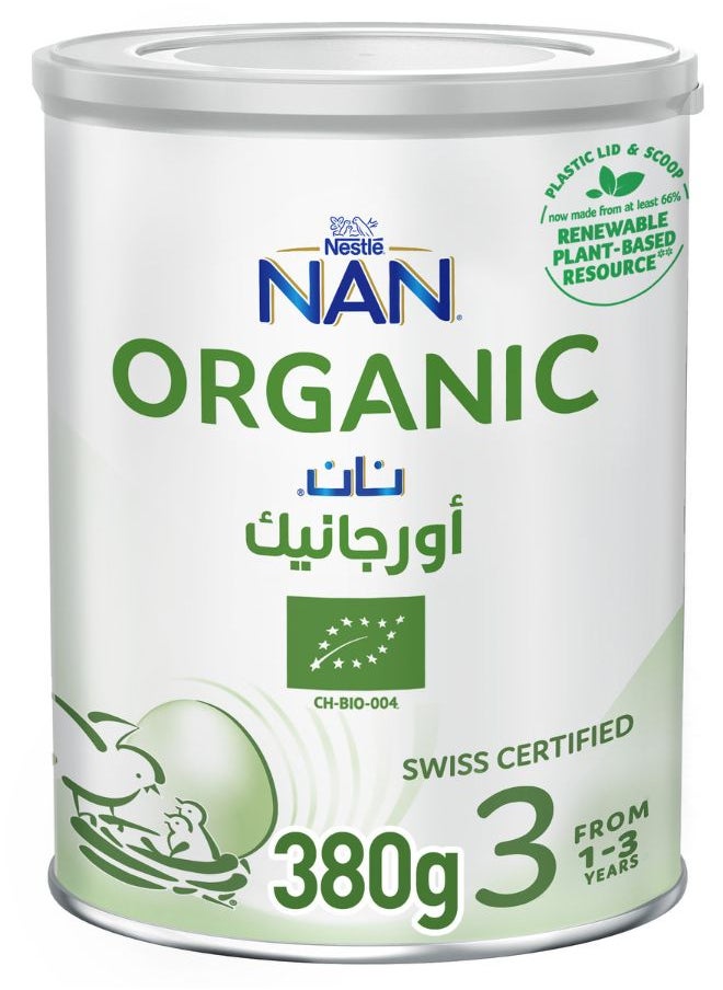 Nan Organic Stage 3 Infant Formula From 1 to 3 Years 380g  - Image 2
