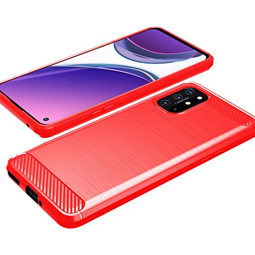 Osophter for Oneplus 8T Case,Oneplus 8T+5G Case[Not for Oneplus 8] with Screen Protector Shock-Absorption Flexible TPU Rubber Protective Cell Phone Cover for Oneplus 8T 5G(Red) - Image 4