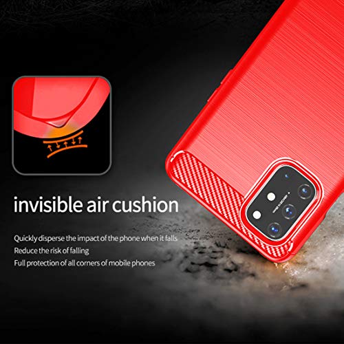 Osophter for Oneplus 8T Case,Oneplus 8T+5G Case[Not for Oneplus 8] with Screen Protector Shock-Absorption Flexible TPU Rubber Protective Cell Phone Cover for Oneplus 8T 5G(Red) - Image 5
