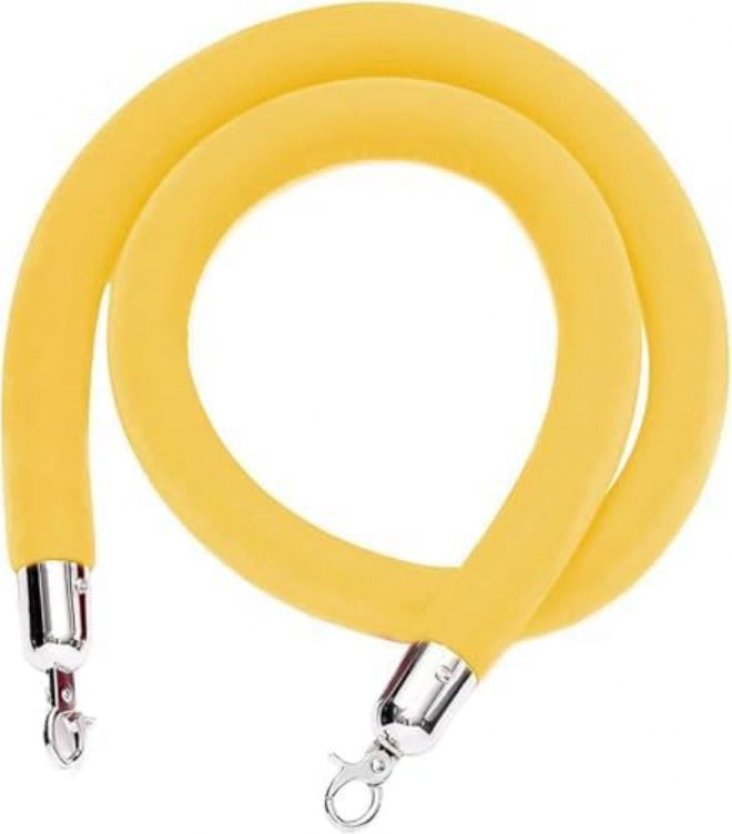 Elegant Blue Velvet Rope Barrier - 2.2m Stanchion for Crowd Control, Ideal for Hotels, Hospitals, Banks - Durable Queue Management Solution for Safety & Style - Image 1