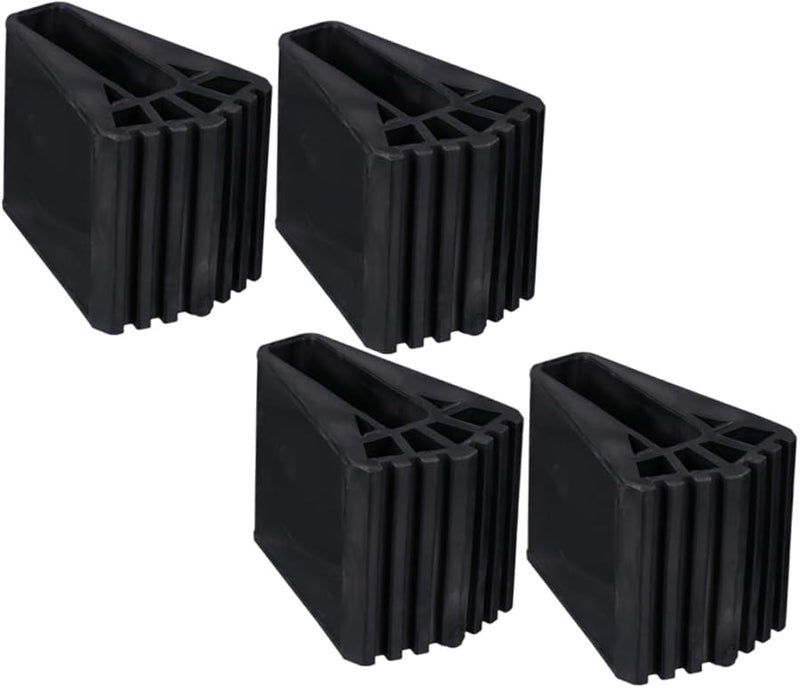 Tehaux 4Pcs Black Ladder Feet Covers Nonslip Stabilizer Pads For Secure Grip Safety - Image 1
