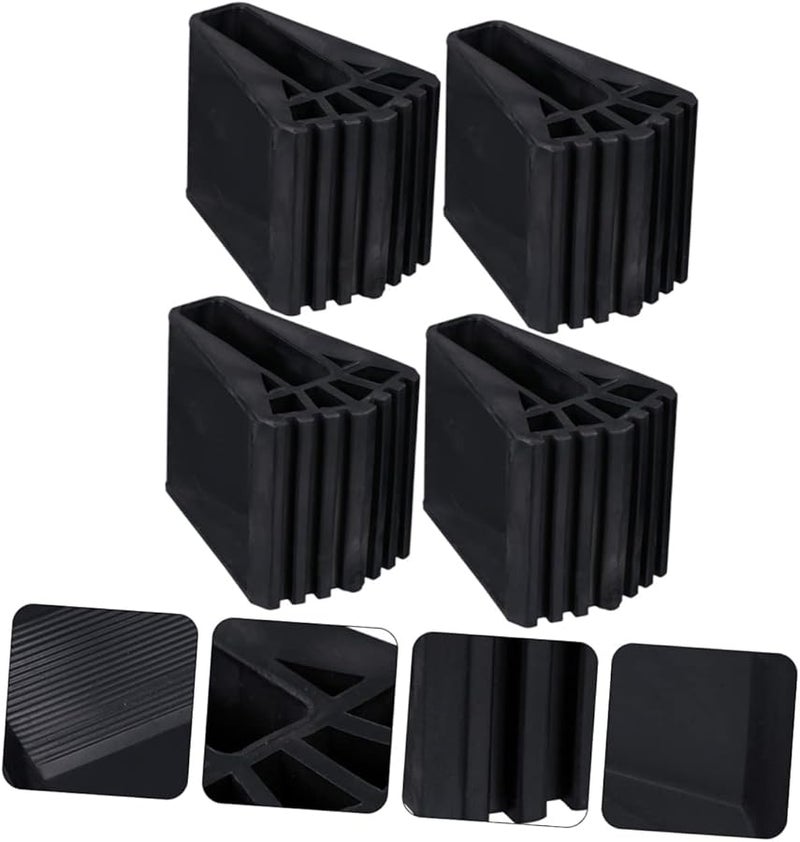 Tehaux 4Pcs Black Ladder Feet Covers Nonslip Stabilizer Pads For Secure Grip Safety - Image 4