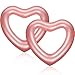 Sumind 2 Pieces Heart Pool Float 473 x 394 Inch Inflatable Swim Rings Bachelorette Party Pool Float Tube Heart Shaped Summer Swimming Ring Water Beach Party for Adults Pink Red - Image 3