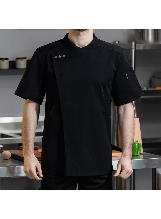 NIBEMINENT Professional Chef's Shirt Hotel Cook Uniforms Breathable Cooking Jacket Kitchen Catering Cake Room Hot Pot Kitchen Work Clothing  - Image 1