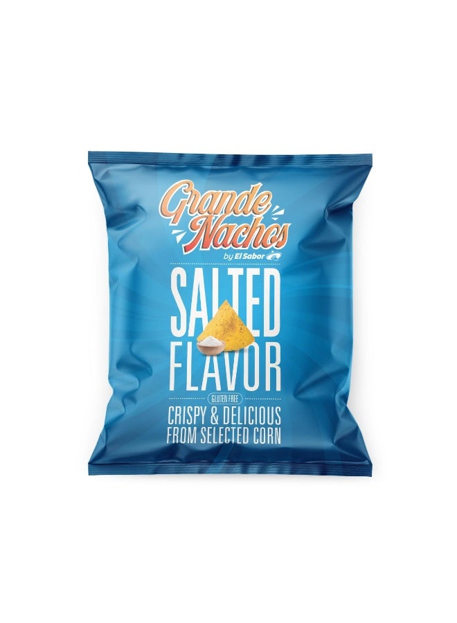 El Sabor Grande Nacho Chips Salted 200G, Corn Tortilla Chips For Dips Parties And Snacking - Image 1