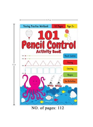 101 Pencil Control Tracing Activity Book