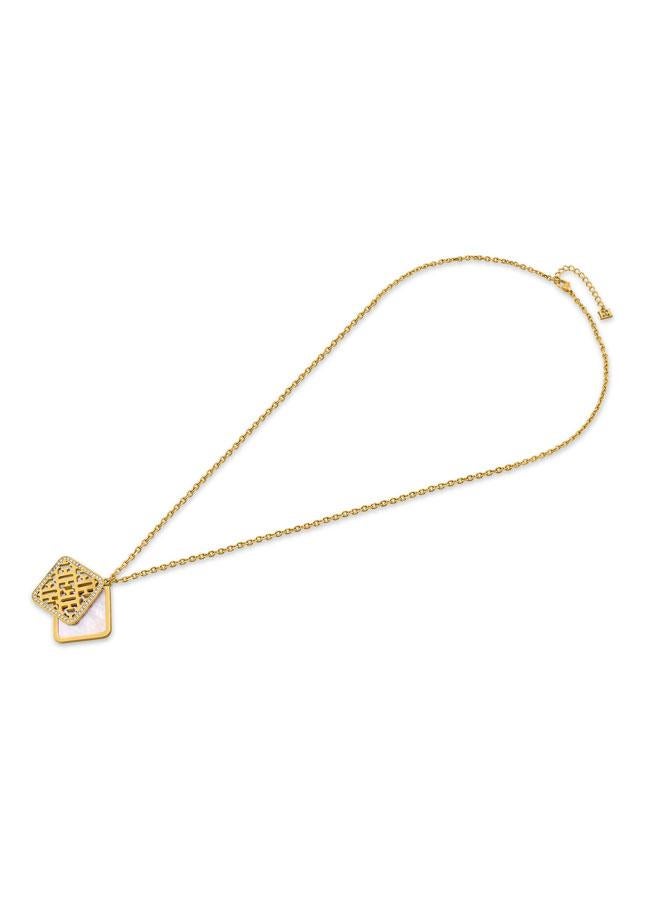 ESCADA Linda Gold Plated 316L Stainless Steel Pendant Necklace for Women, 700mm - Image 1