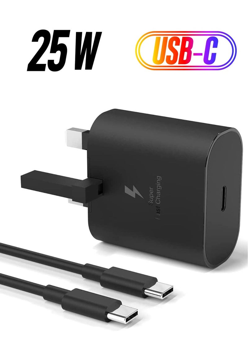 MUNTAQI 25W Fast Charger Type C for Samsung Galaxy A15, A55 5G, A54, A35, A34, A25, A05, S24, S23, S22, S21, S20, Z Fold5, Z Flip5 Tablet USB C Super Charge Adapter Plug - Image 1
