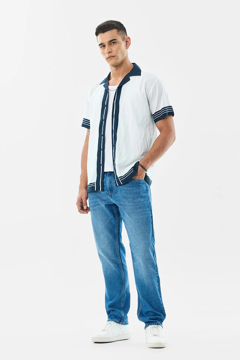 سنيتش Blue Solid Relaxed Casual Jeans
