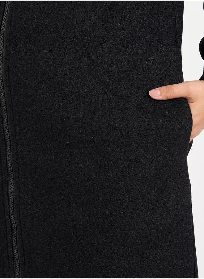 Styli - Regular Fit Longline Wool Like Hooded Coat - Image 1