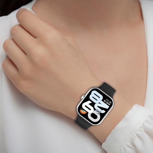 Wisely Adjustable Silicon Band Strap for Redmi Watch Move Straps Watch Silicone Replacement Band Bracelet, Black - Image 5
