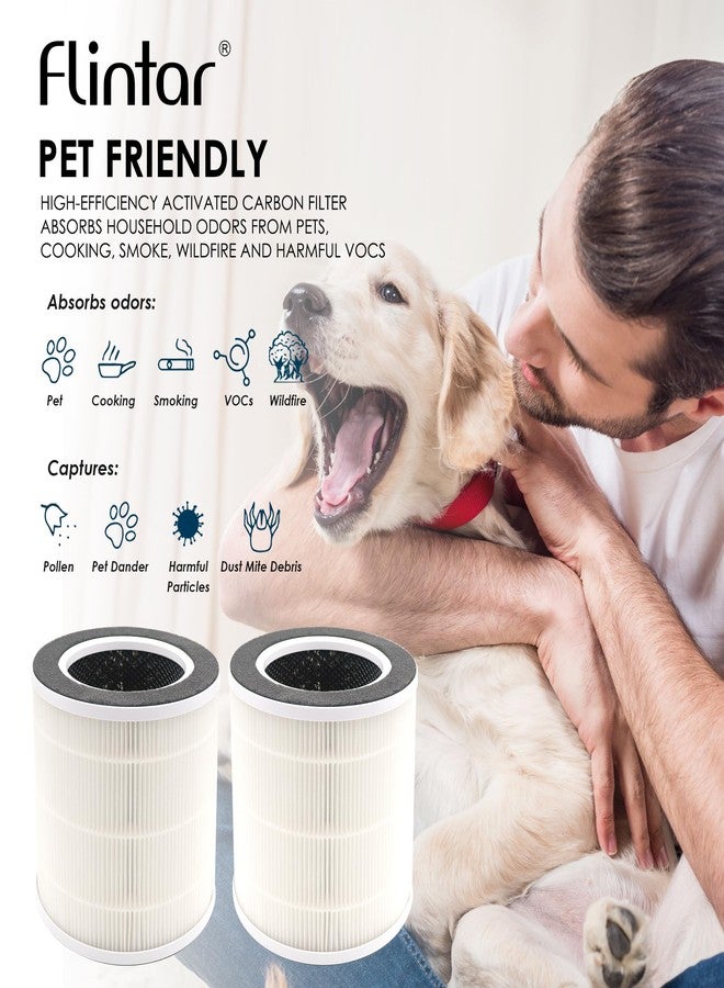 Flintar VK-6067B Replacement Filters, Compatible with Vremi and HOKEKI VK-6067B Air Purifier, 3-in-1 H13 Grade Filtration and Activated Carbon Filter Set (2 - Pack) - Image 4