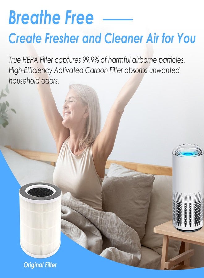 Flintar VK-6067B Replacement Filters, Compatible with Vremi and HOKEKI VK-6067B Air Purifier, 3-in-1 H13 Grade Filtration and Activated Carbon Filter Set (2 - Pack) - Image 3