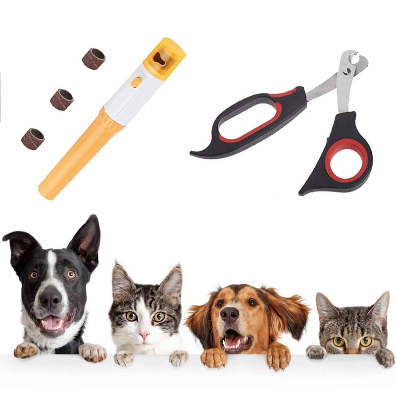 Sage Square Nail Cutter, Clipper, Safe, Stainless Steel, Sharp Blade, Smooth + Cordless Battery Operated Pet Paw Small Nail Trimmer Kit for Dog/Cat/Puppy/Kitten - Image 1
