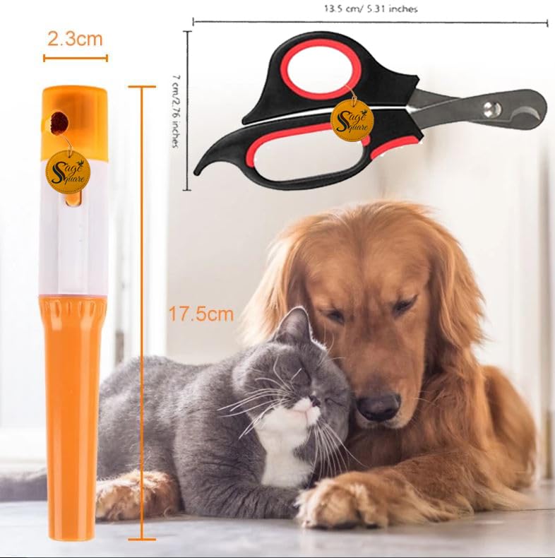 Sage Square Nail Cutter, Clipper, Safe, Stainless Steel, Sharp Blade, Smooth + Cordless Battery Operated Pet Paw Small Nail Trimmer Kit for Dog/Cat/Puppy/Kitten - Image 3