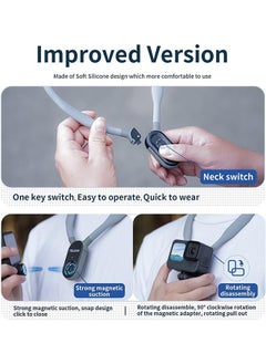 TELESIN TELESIN Magnetic Neck Mount Kit with Phone Clip Vertical Adapter, POV Selfie Necklace Holder Lanyard Strap Accessories for GoPro 12 11 10 9 8 Insta360 X3 Go3 Ace Pro DJI Action 3 4 Osmo Pocket iPhone  - Image 2