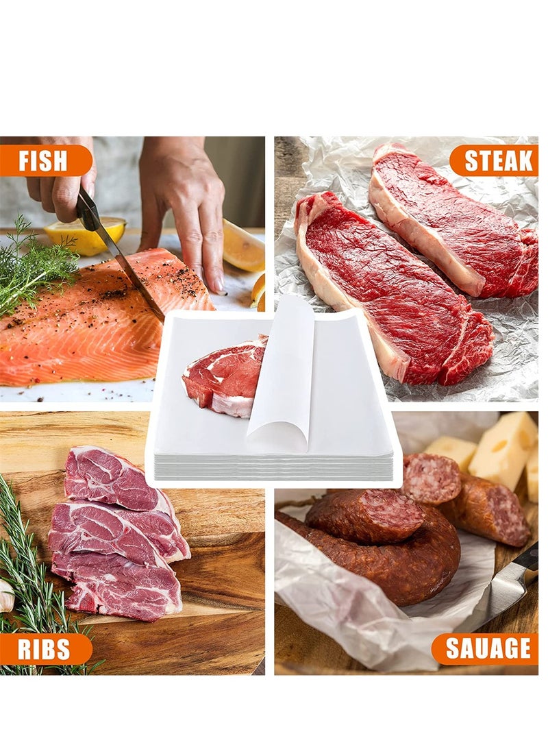 KASTWAVE White Butcher Paper 100 Pieces 12 x 12 Inches Disposable Butcher Paper Sheets Square Meat Sheet Precut Butcher Paper No Wax Butcher Paper for Wrapping Meat Heat PressArt Project - Image 2