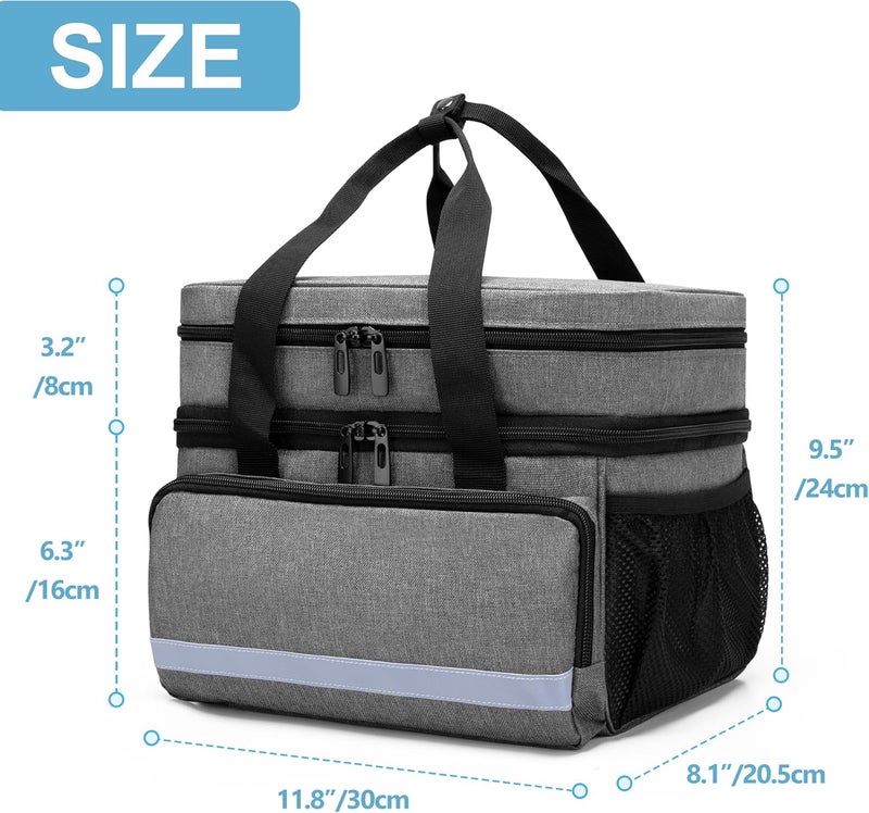 CURMIO Medicine Storage Bag Empty Lockable Pill Bottle Organizer with Portable Zippered Pouches for First Aid Kits Medication Travel Bag for Prescription Bottles Medical Supplies - Image 5