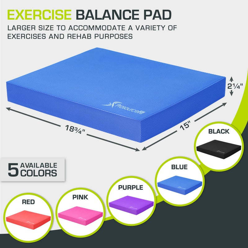 ProsourceFit Exercise Balance Pad â€“ Large Cushioned Non-Slip Foam Mat & Knee Pad for Fitness, Stability Training, Physical Therapy, Yoga 15"x19" - Image 3