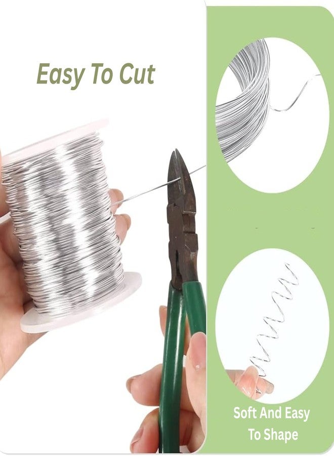 POWER HUB (0.9MM) - 20 Meters - Aluminium Silver Art and Craft Wire for Jewellery Making - Flower Decoration - Diy Projects - Image 2