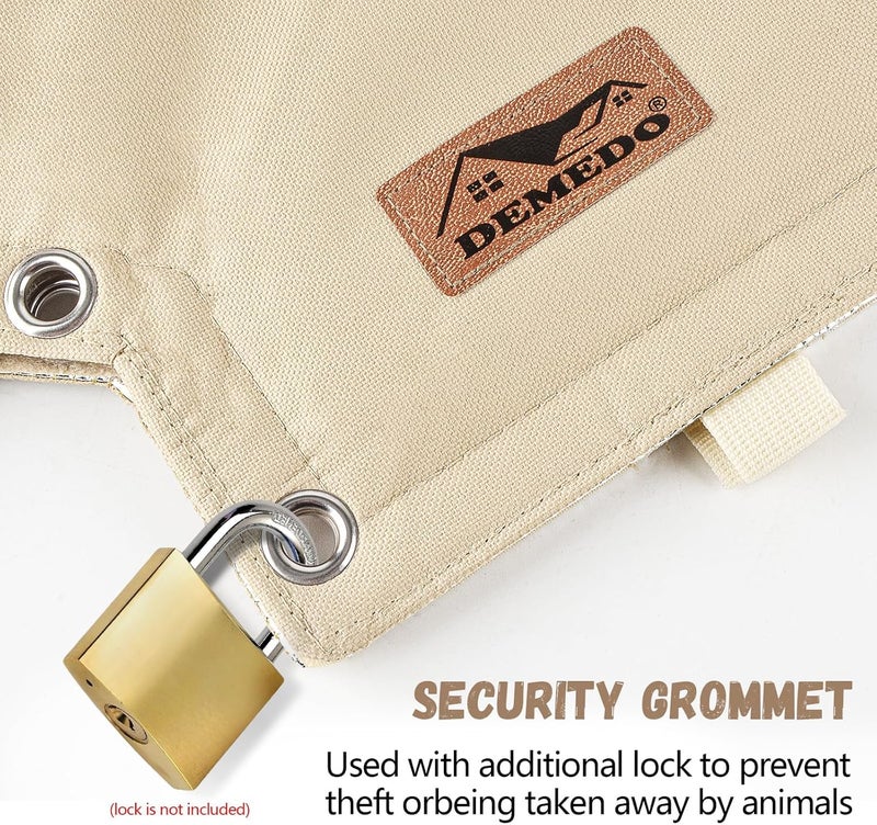 DEMEDO Backflow Cover, Backflow Preventers Protection, Pressure Vacuum Breaker Cover for Winter, Insulated Cover Pouch for Irrigation Backflow Valve, Sprinkler Valves Cover in Snow or Sun Exposure – Beige - Image 4
