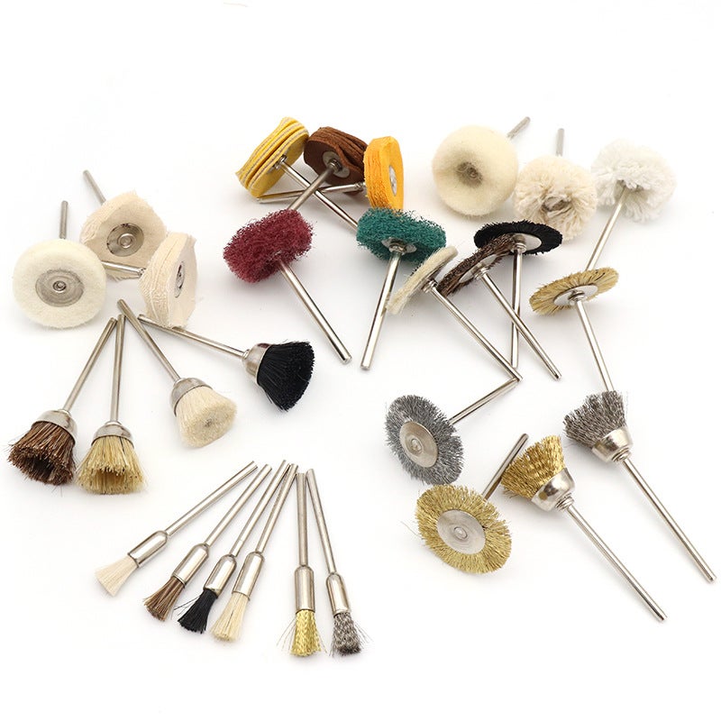 3 Handle Wen Play Tools Electric Grinding Brush Mini Polishing Brush Clean Brush Flat Brush Bowl Brush Rust Removal Wire Brush - Image 5