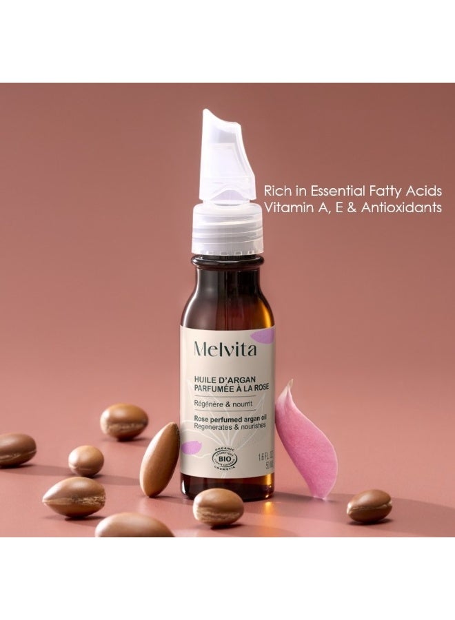 Melvita Organic Argan Oil Perfumed with Rose Essential Oil 50ml - Image 2