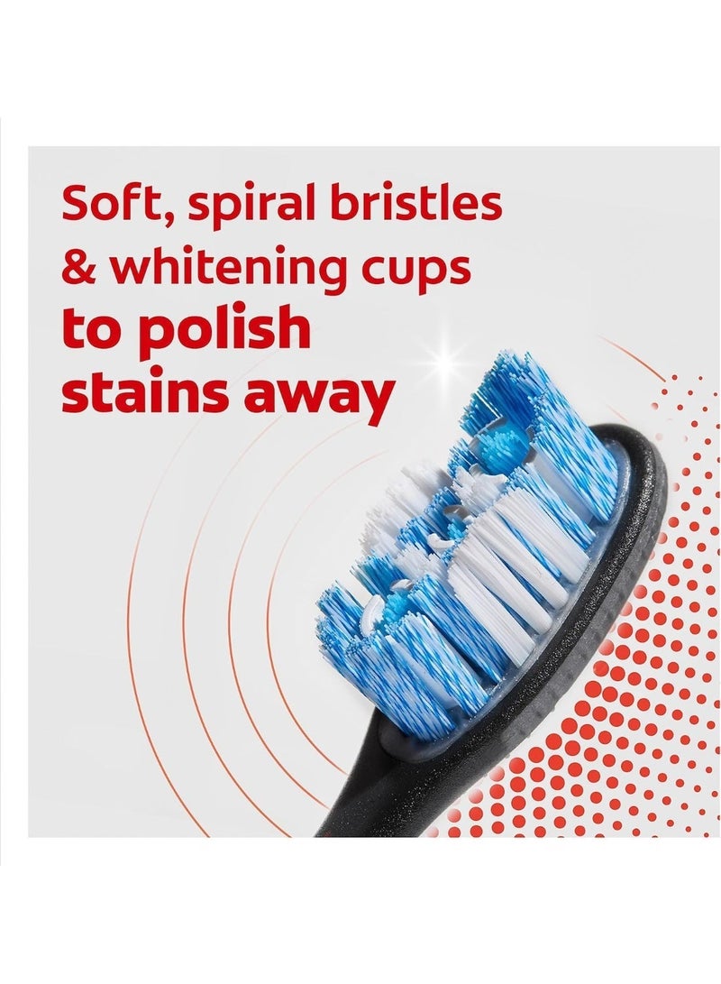 Colgate Replaceable Head Toothbrush Starter Kit, Optic White, 2 Brush Heads - Image 4