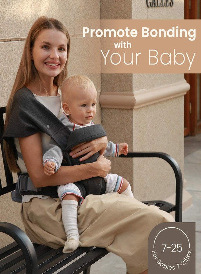 TSRETE Baby Carrier Newborn to Toddler - Ergonomic and Cozy Infant Carrier With Lumbar Support for 7-25lbs, Easy Adjustable, Face-in and Face-Out Positions Baby Sling - Image 2
