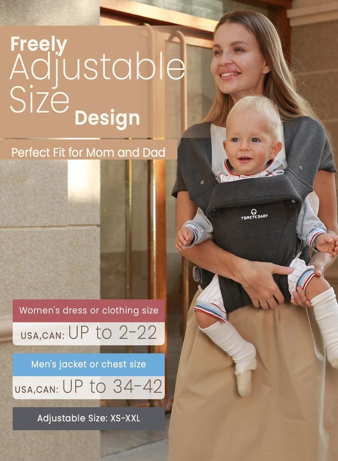 TSRETE Baby Carrier Newborn to Toddler - Ergonomic and Cozy Infant Carrier With Lumbar Support for 7-25lbs, Easy Adjustable, Face-in and Face-Out Positions Baby Sling - Image 5