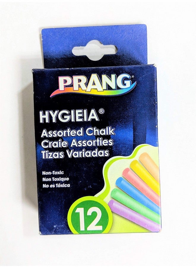 Prang Ticonderoga Prang 61400 Hygieia Dustless Board Chalk, 3 1/4 X 3/8 Inches, 12 Assorted Colors (1 Pack) - Image 1