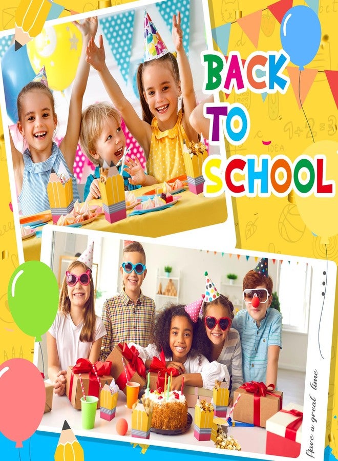 Tiangrid 60 Pcs Back to School Pencil Popcorn Boxes Teacher Gift Treat Bags Mini Popcorn Boxes Candy Holders Bulk Party Favor for Teacher Appreciation Gifts School Classroom Decoration (Yellow) - Image 4