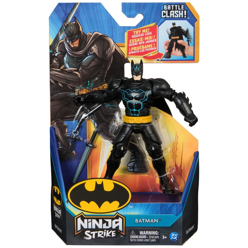 DC Comics, Batman Battle Clash 6â€ Ninja Strike Batman Action Figure with 2 Ninja Accessories, Super Hero Kids Toys for Boys and Girls Ages 3 & Up - Image 2