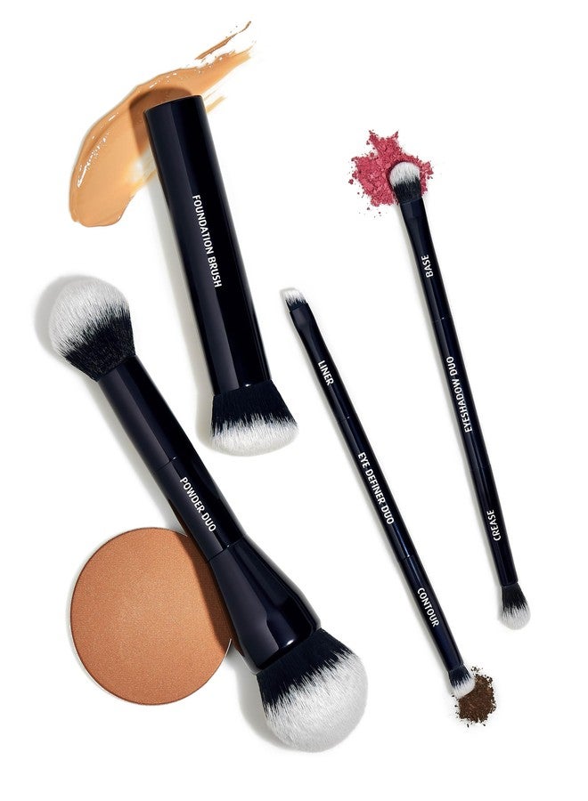 Lune+Aster Eye Definer Duo Brush - Multi-tasking, dual-ended vegan Eye Definer Duo Brush. - allergy tested, cruelty free, dermatologist tested, vegan - Image 5