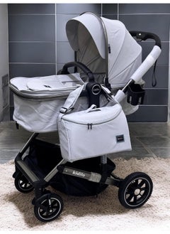 Travel and Hiking Stroller, Lightweight and Easy to Fold -Light grey with bag  code A10
