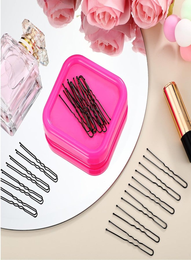 Tellegloww 1 Pcs Magnetic Bobby Pin Holder Square Paper Clip Holder Magnetic Hairpin Storage Box Sewing Pincushion Hair Clip Collector for Desk Vanity Sewing DIY Project (Pink) - Image 4