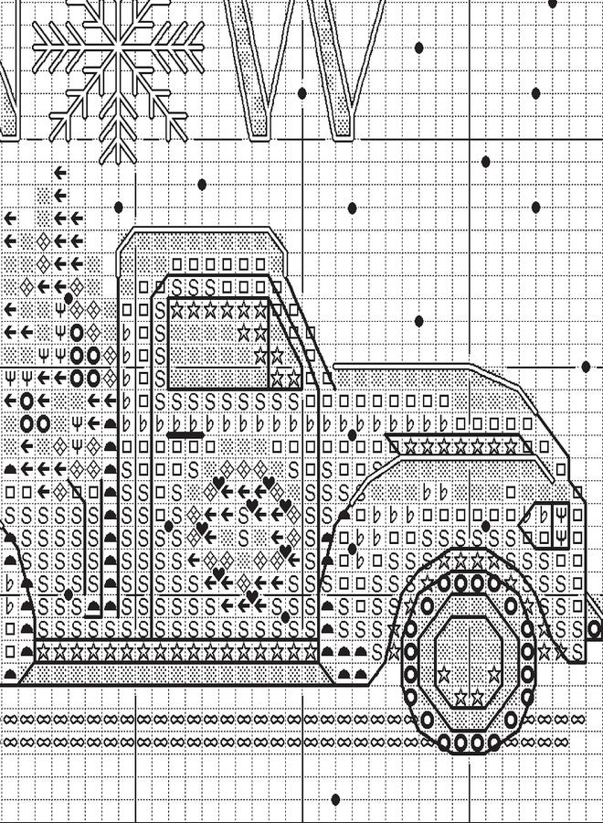 Dimensions 72-09005 Holiday Family Truck Christmas Counted Cross Stitch Kit for Beginners, 6" D, 14 Cnt. White Aida, 5pcs - Image 5
