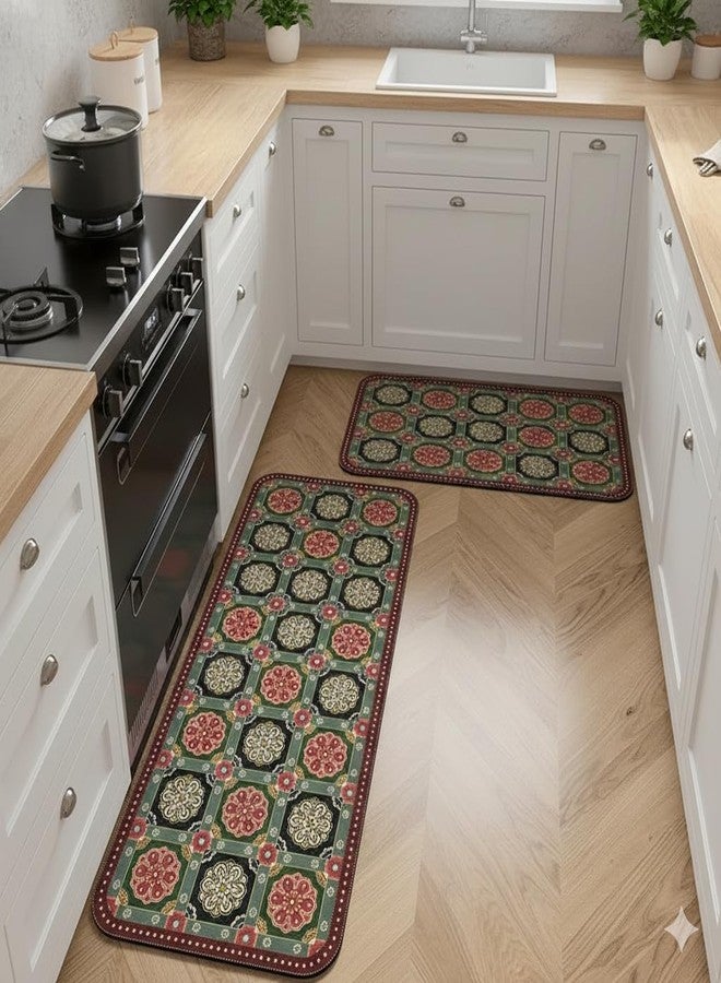 Proxin 2 Pcs Kitchen Mats for Floor, Waterproof Anti Fatigue Memory Foam Rug Set, Non-Slip Washable Kitchen Floor Rugs with Rubber Backing, Comfortable Standing Mat for Kitchen, Home & Office (Multi2) - Image 4