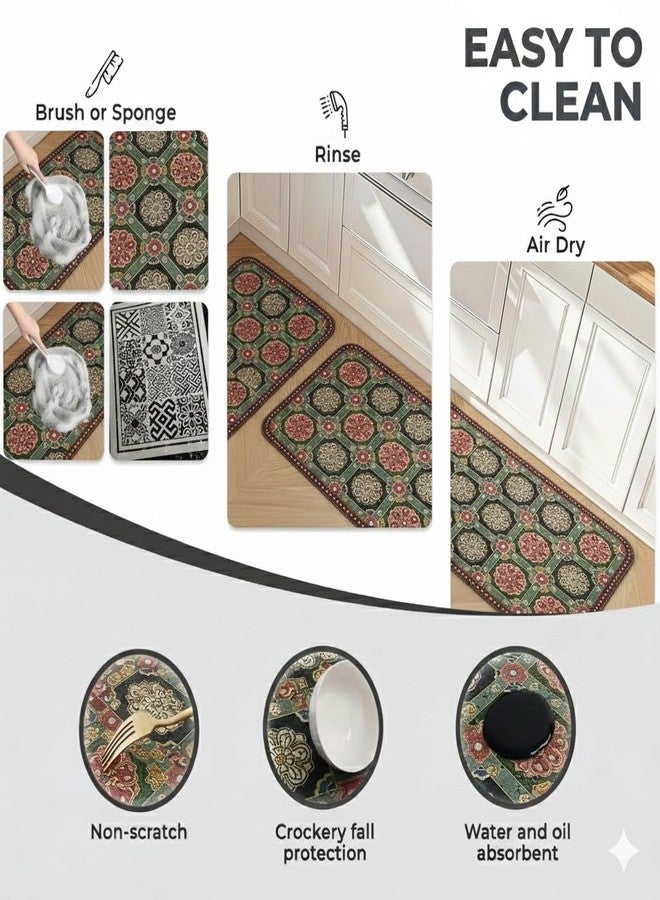 Proxin 2 Pcs Kitchen Mats for Floor, Waterproof Anti Fatigue Memory Foam Rug Set, Non-Slip Washable Kitchen Floor Rugs with Rubber Backing, Comfortable Standing Mat for Kitchen, Home & Office (Multi2) - Image 3
