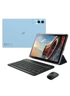 هيتز تابلت 10.1 بوصة 5G ذكي يعمل بنظام Android للأطفال H10 RAM 8GB ROM 512GB ثنائي الشريحة 6000mAh مع لوحة مفاتيح بلوتوث وماوس أزرق  - Image 1