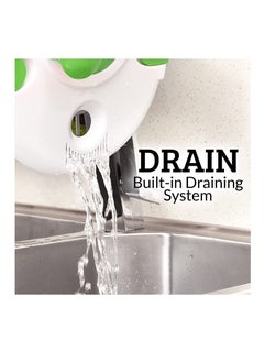zy Salad Spinner with Built-in Draining System & Rotary Handle Colander(Green)  - Image 4